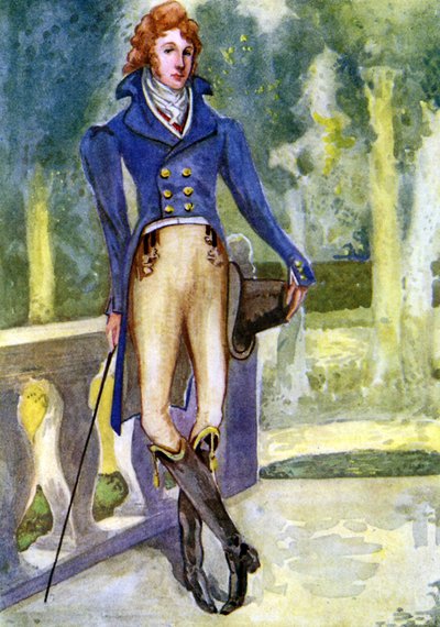 Costume maschile nel regno di Giorgio IV (1820-1830) da Dion Clayton Calthrop